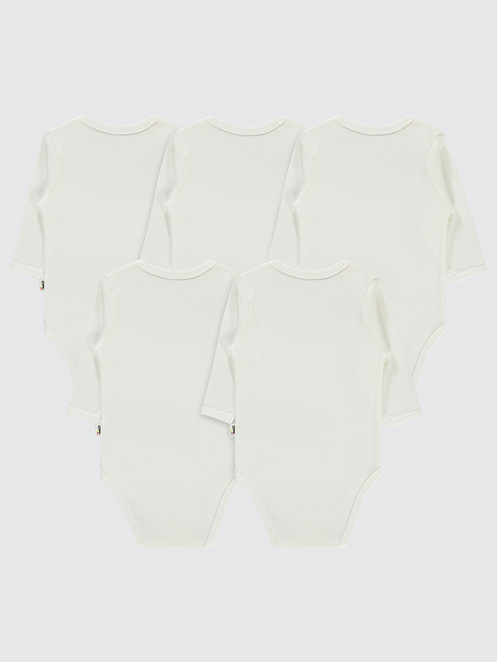 Baby Bebek 5'li Çıtçıtlı Badi 0-1 Ay Beyaz-1