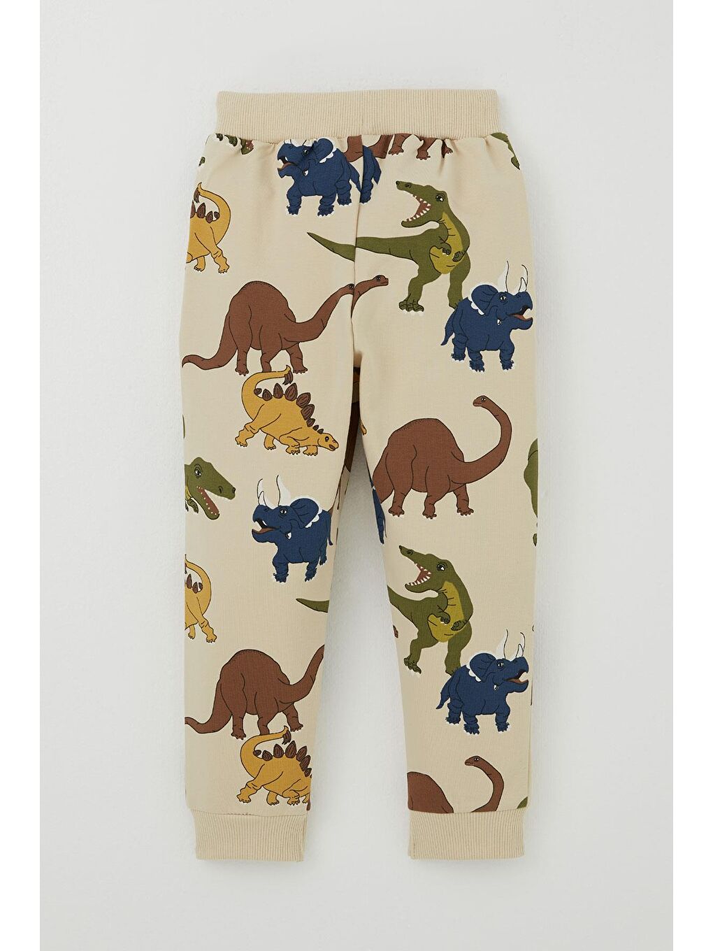 Ekru Erkek Çocuk Eşofman Takımı Kükreyen Dinozorlar Desenli Krem (1.5-5 Yaş)-5