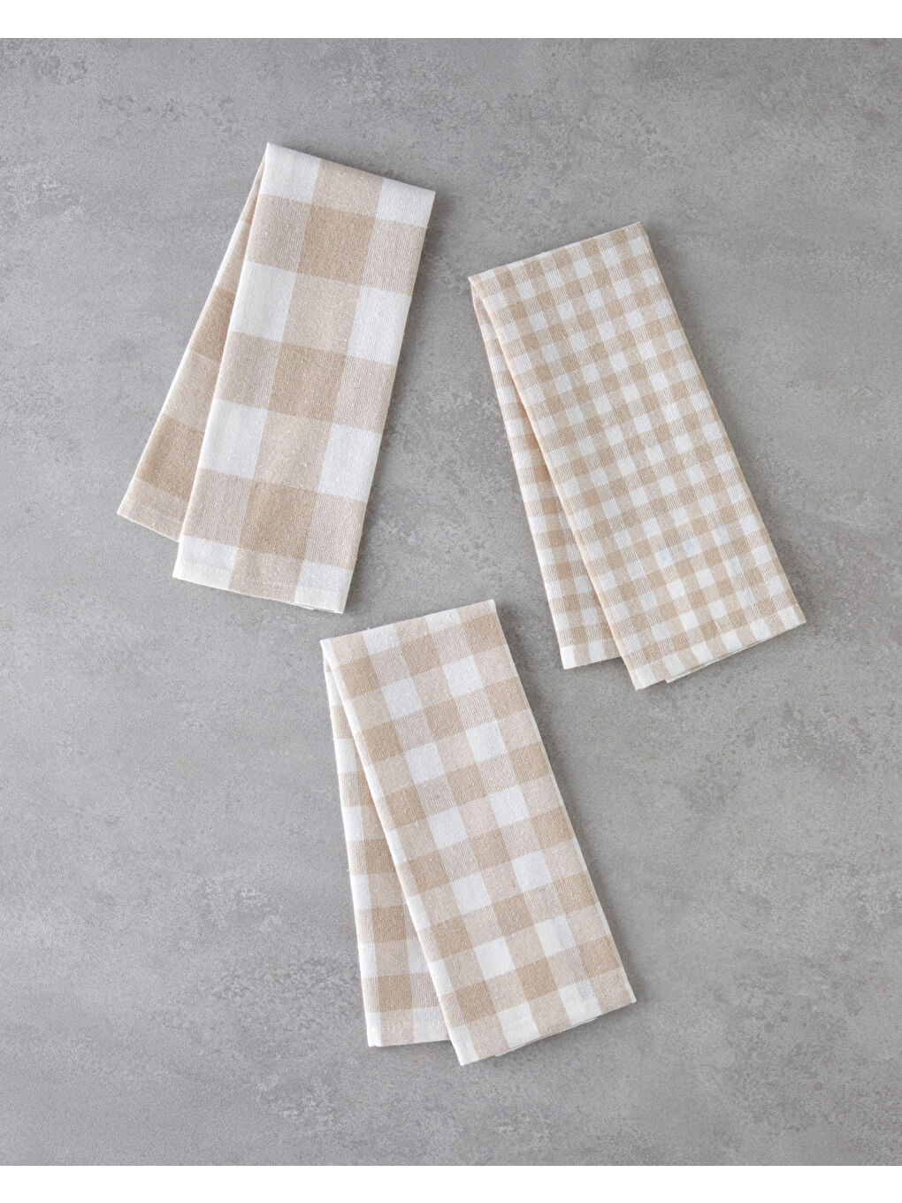 Dyna Pamuk 3'lü Kurulama Bezi 30x50 cm Bej-1