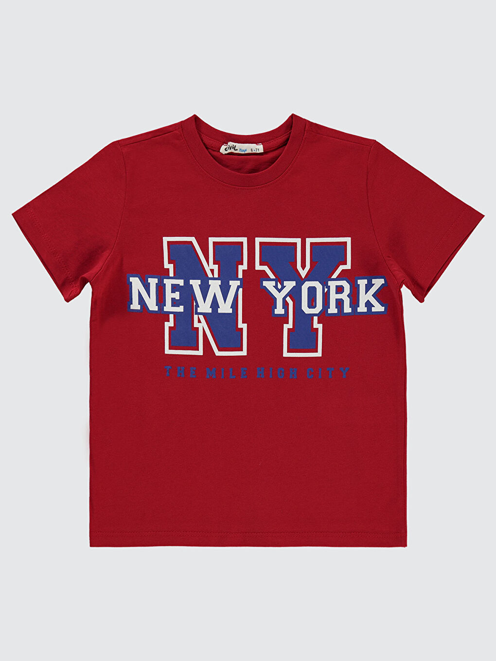 Boys Erkek Çocuk Tişört 6-9 Yaş Kırmızı