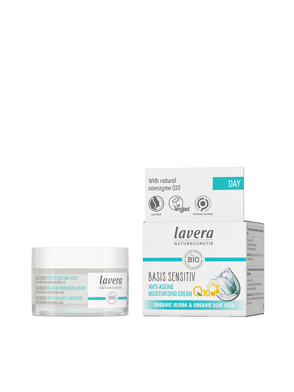 Lavera Renksiz Basis Sensitiv Anti-Ageing Q10 Yaşlanma Karşıtı Nemlendirici Yüz Kremi 50 ml