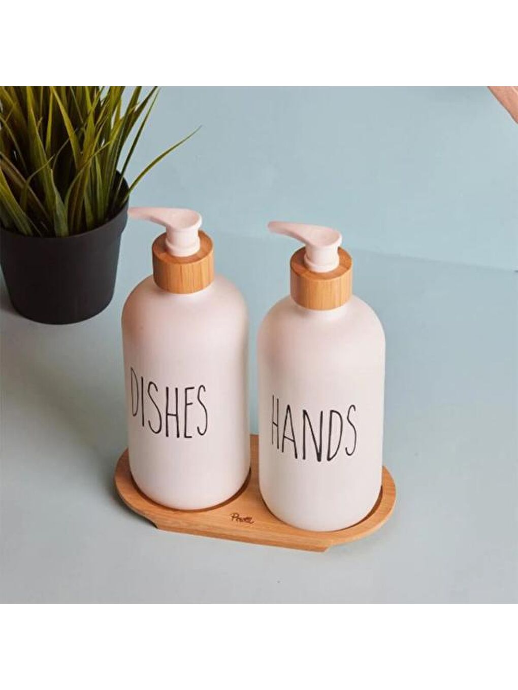 Lotion 2’li Mutfak Sıvı Sabunluk Seti - Beyaz - 500 ml-1