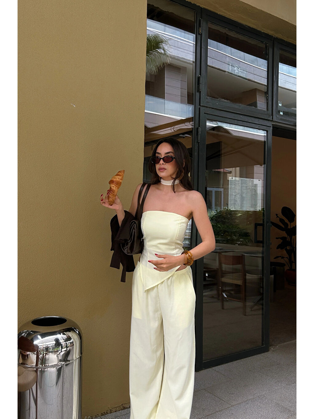 Kadın Sarı Straplez Takım 1006-5234-8