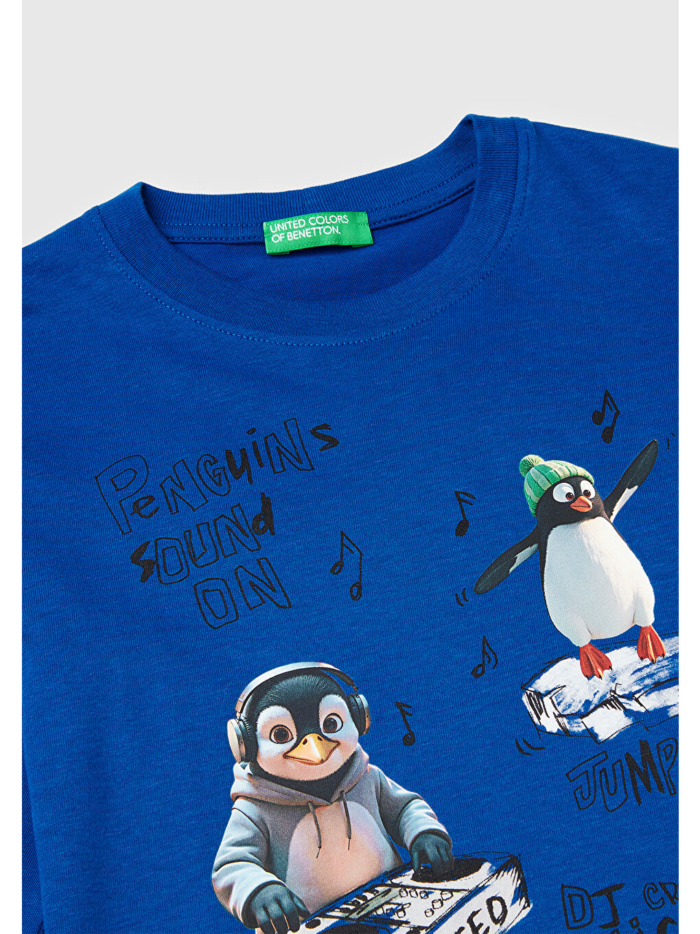 Erkek Çocuk Saks Mavisi Dijital Baskılı Bisiklet Yaka Jarse Uzun Kollu T-shirt-2