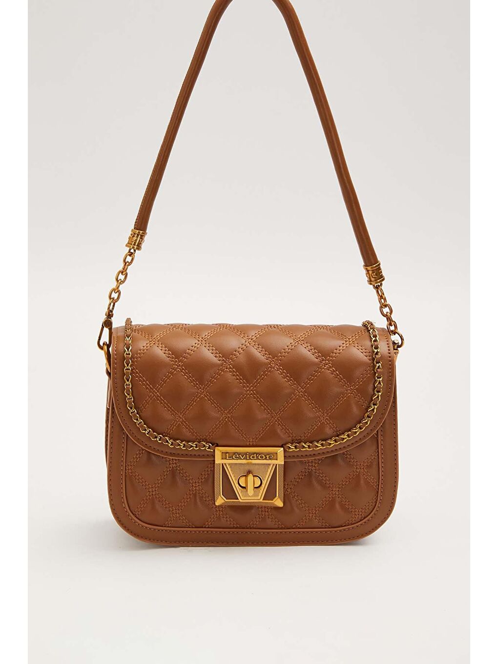 Kahverengi Premium Camel Kadın Omuz Çantası 930609