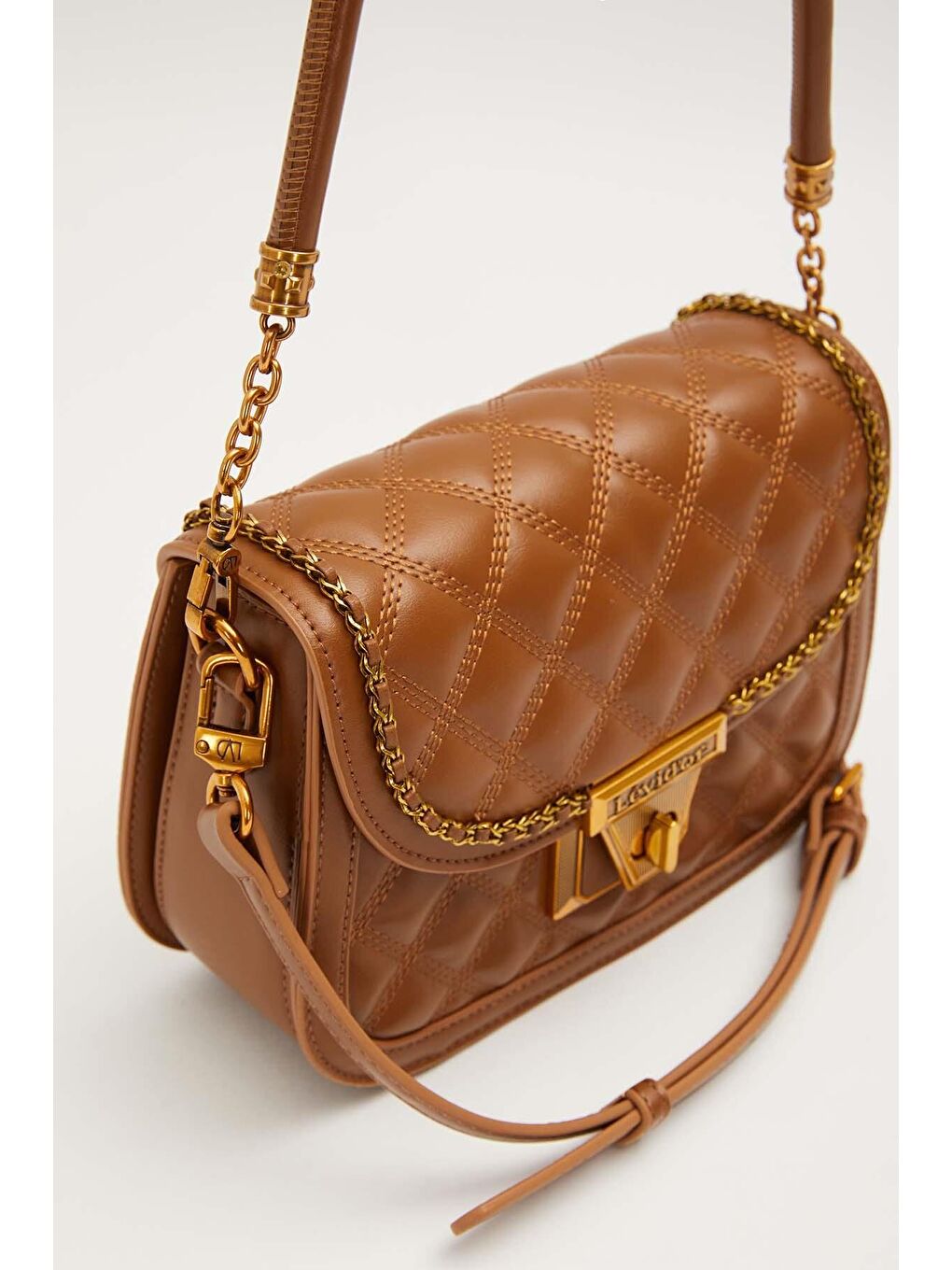 Kahverengi Premium Camel Kadın Omuz Çantası 930609-1