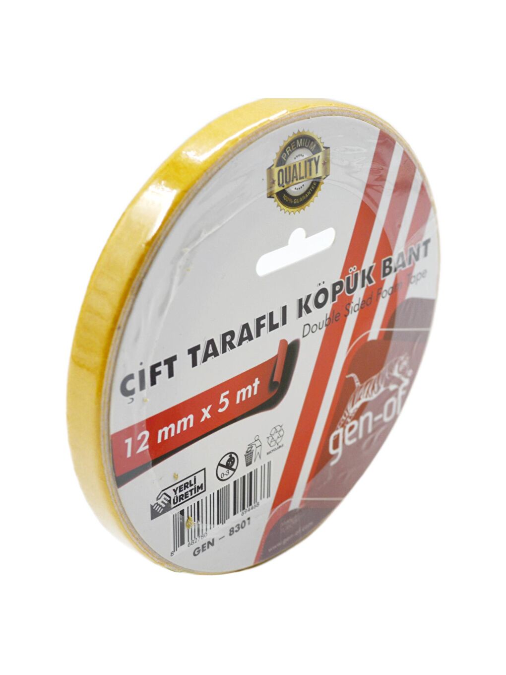 Çift Taraflı Köpük Bant 12x5 m (GEN-8301)-1