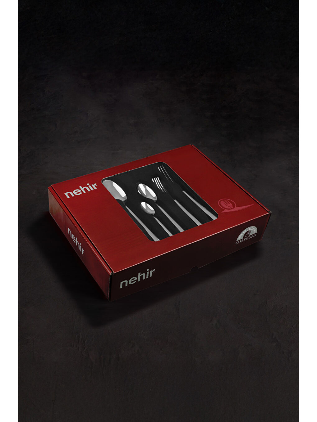 Gri Katre Sade 12 Kişilik 72 Parça Kutulu Çatal Kaşık Bıçak Takımı-6