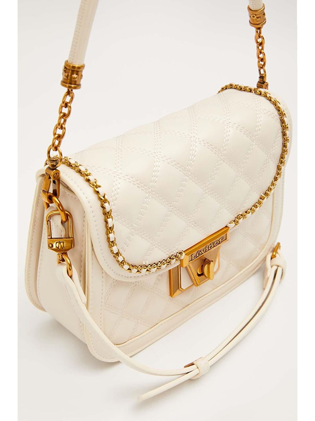 Ekru Premium Krem Kadın Omuz Çantası 930609-1