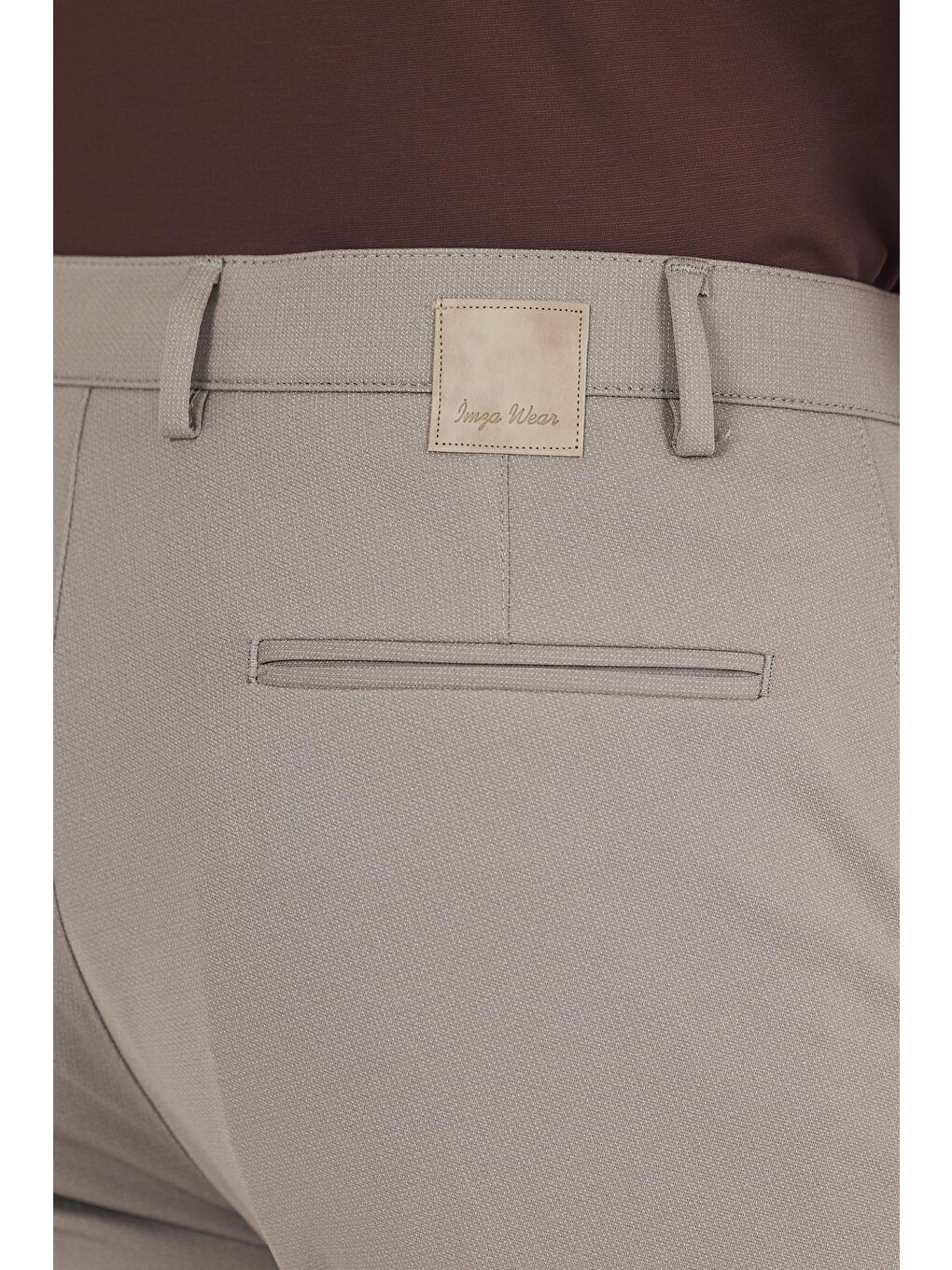 Kahverengi Koyu Vizon Yandan Cepli Casual Slim Fit Pantolon 1003250163-4