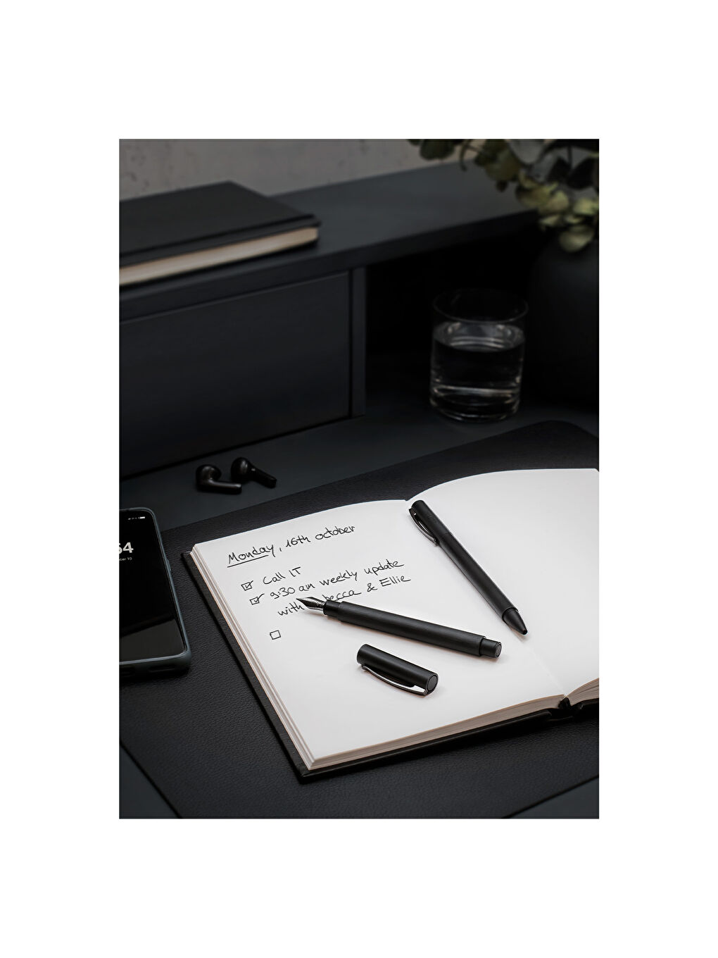 Ambition All Black Tükenmez Kalem, M Uç, Çevirme Mekanizmalı, Krom Kapak, Siyah Refil-3