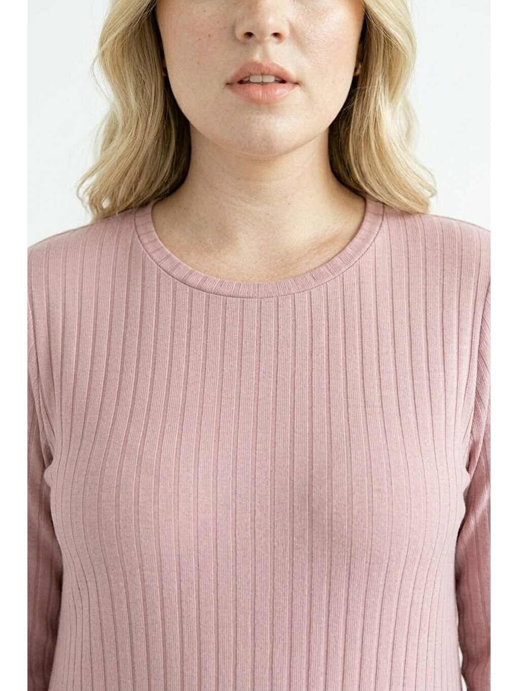 Pembe Cepli İnce Kumaşlı Fitilli Bluz-3