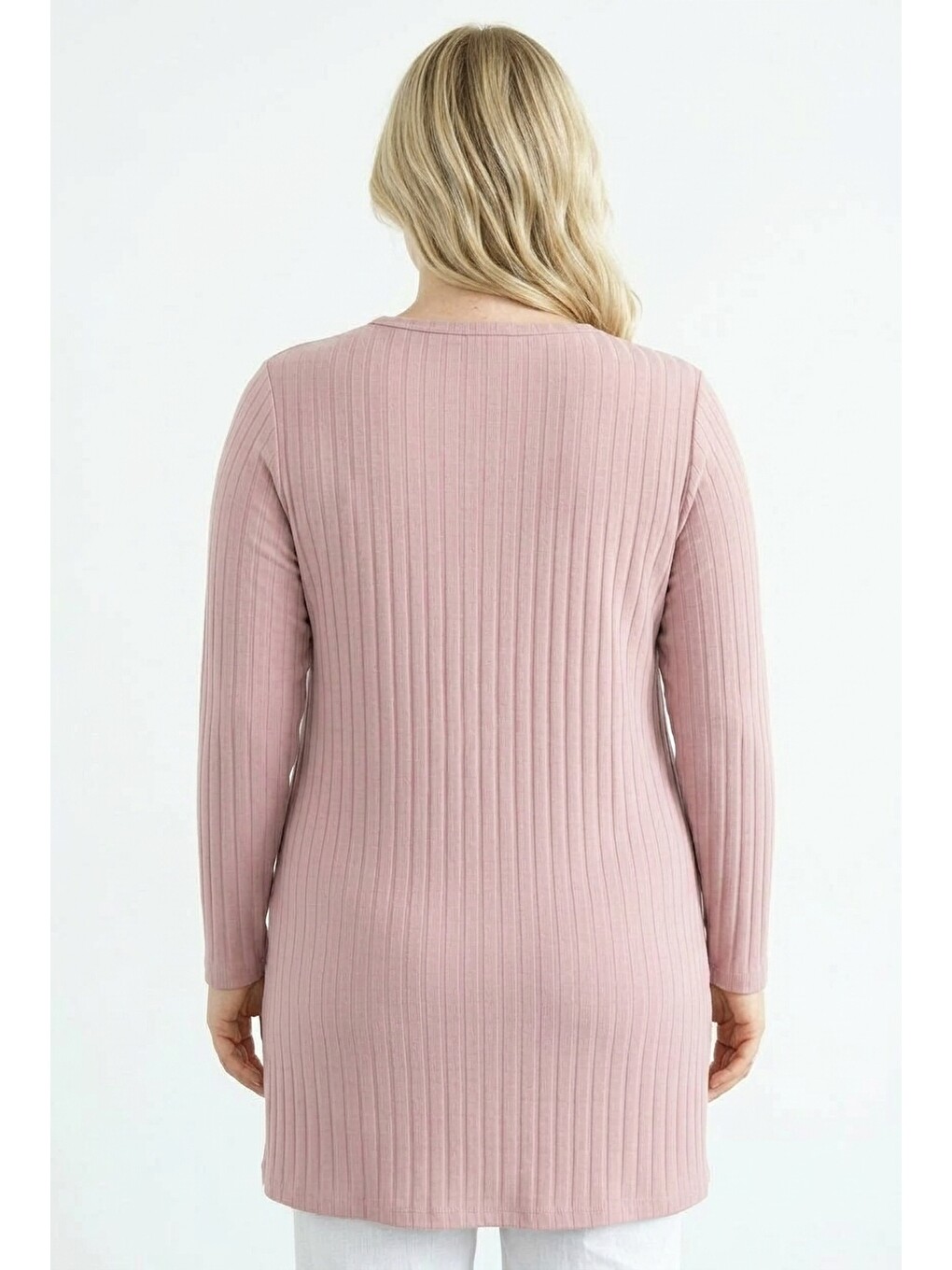 Pembe Cepli İnce Kumaşlı Fitilli Bluz-4