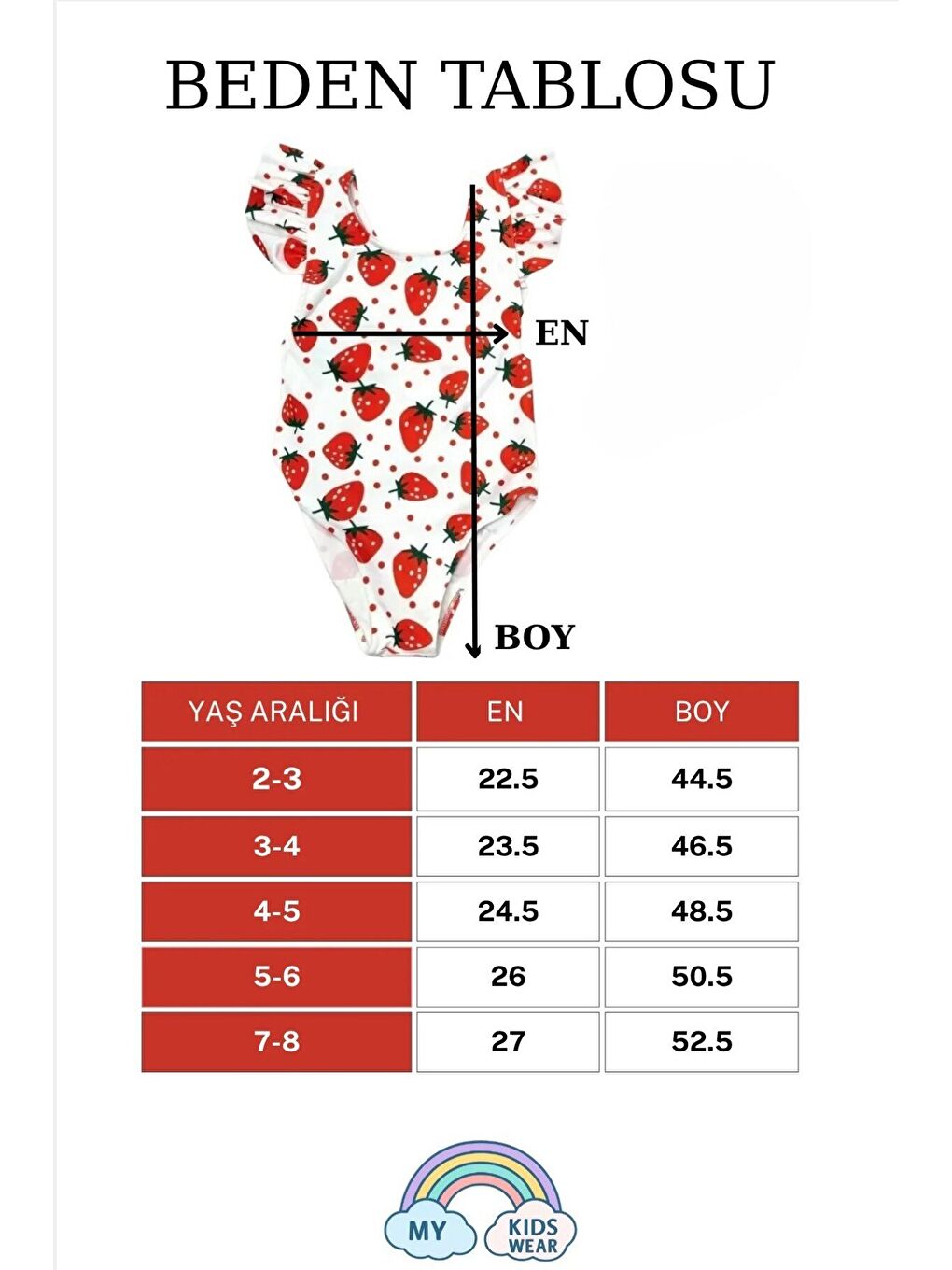 Kırmızı Kız Çocuk Fırfır Detaylı Tasarım Çapraz Askılı Mayo 12736-1