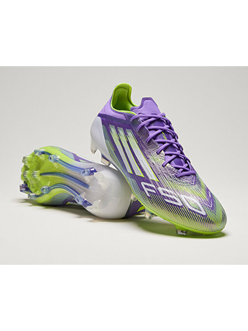 F50 Elite Fg Erkek Çim Zemin Kramponu Jh7615 Mor-1