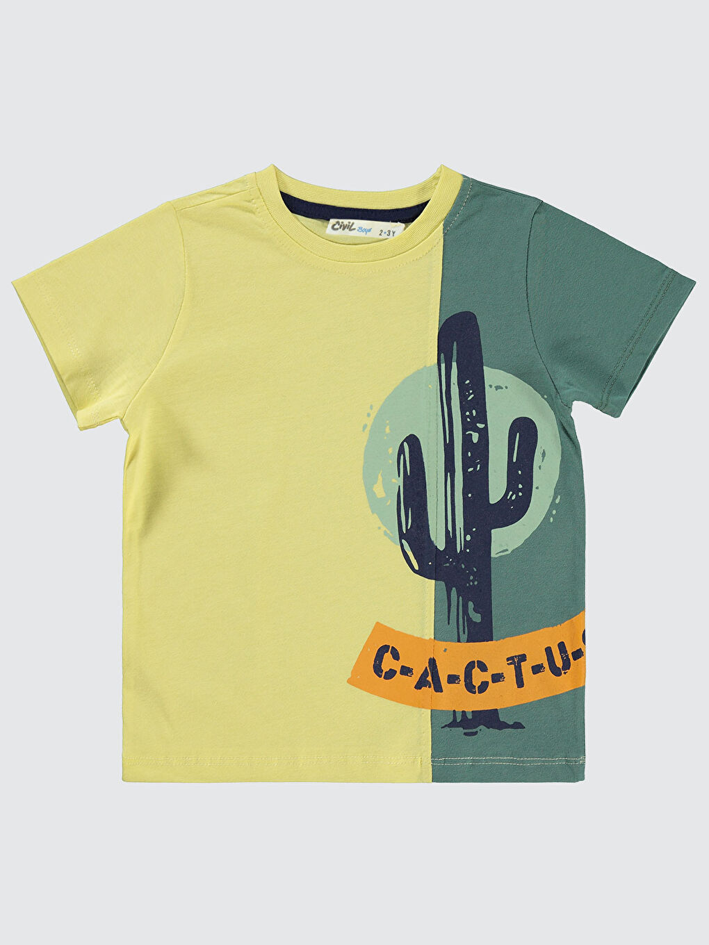Boys Erkek Çocuk Tişört 2-5 Yaş Açık Sarı