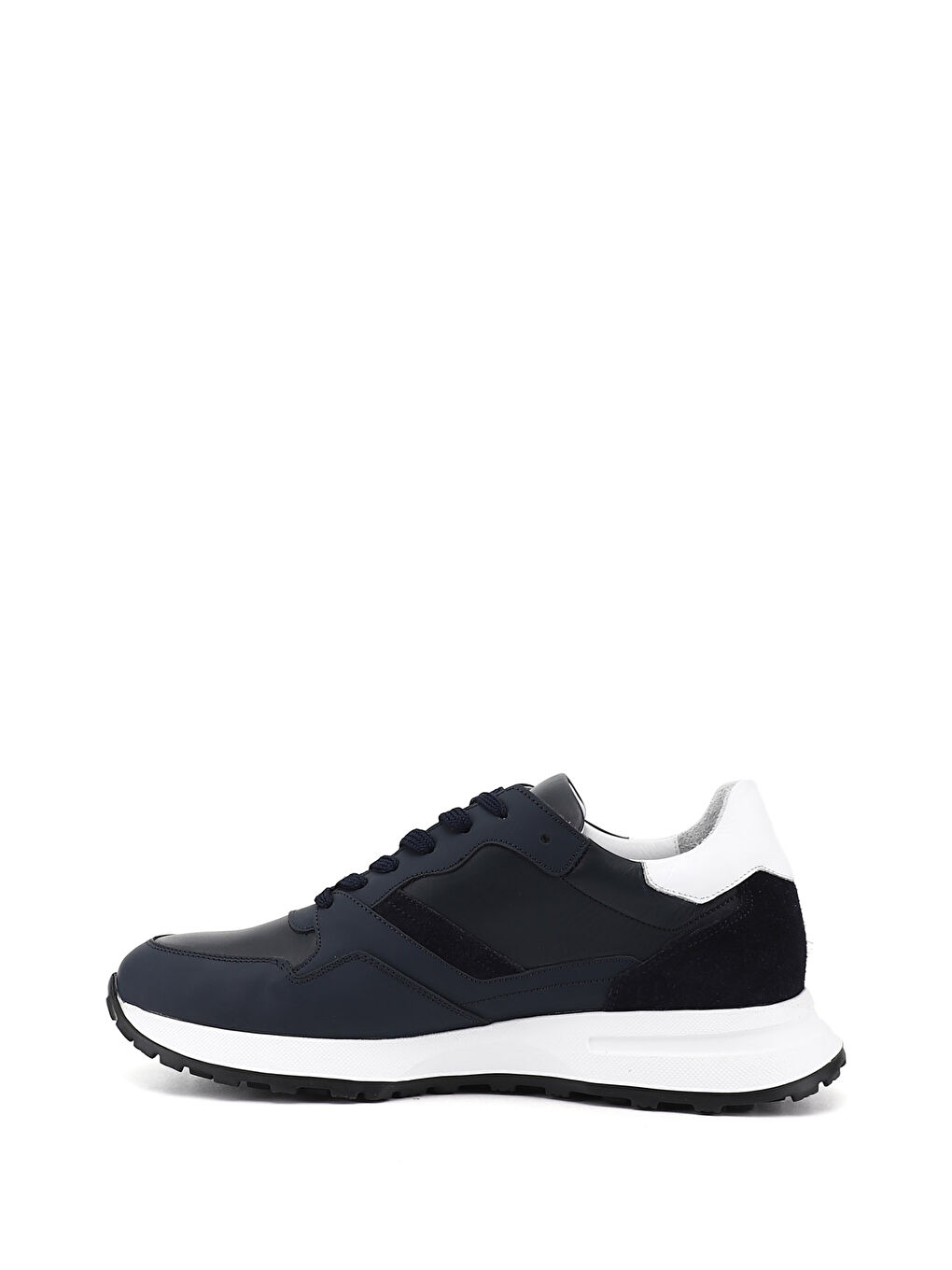 Lacivert Erkek AÇIK LACİVERT Bağcıklı Hakiki Deri Comfort Sneaker-3