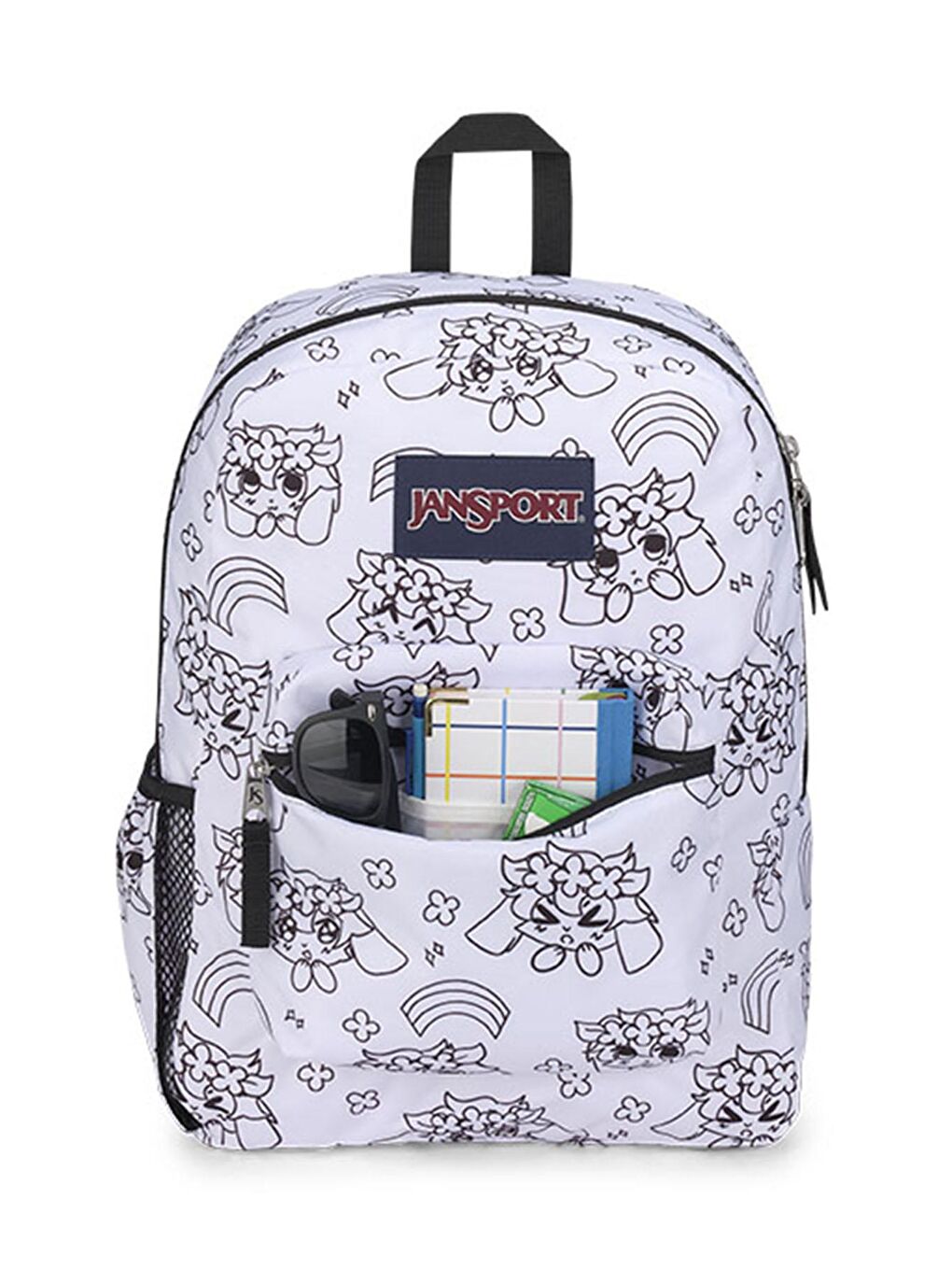 Jansport Beyaz Cross Town Unisex Sırt Çantası Beyaz Baskılı - 1