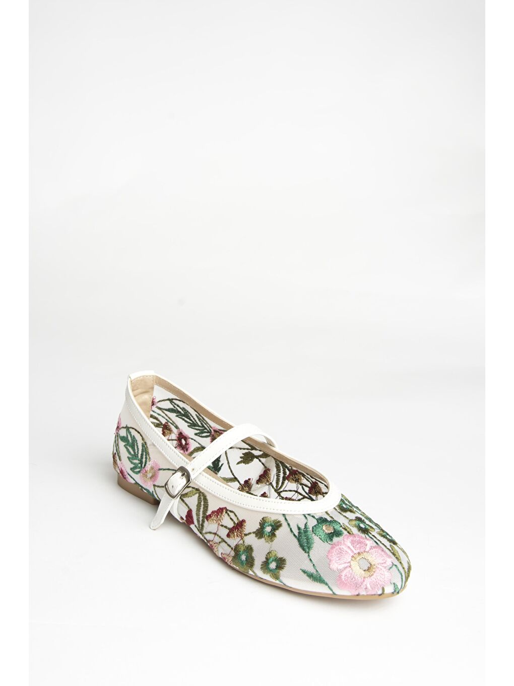 U8200855 Beyaz/Pembe Kadın Babet