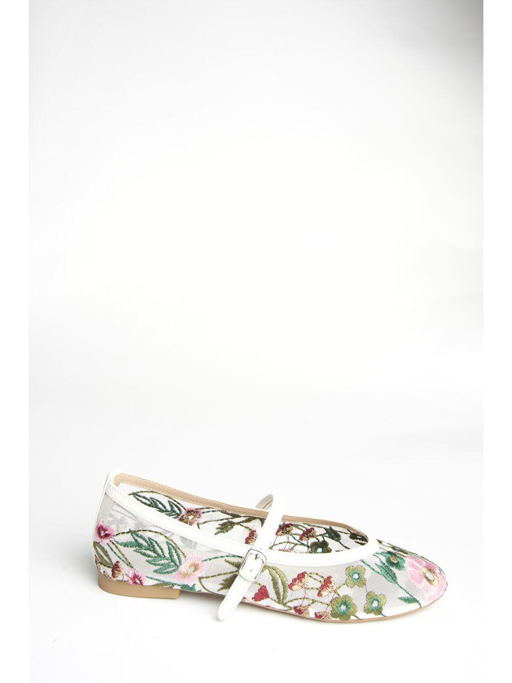 U8200855 Beyaz/Pembe Kadın Babet-1