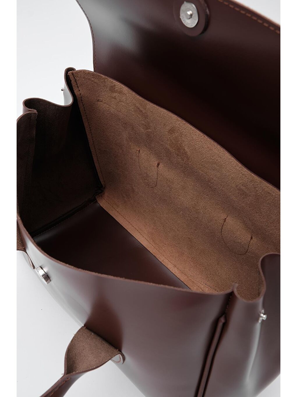 Kahverengi Lonn Large Evrak Çantası Fındık Kabuğu-5