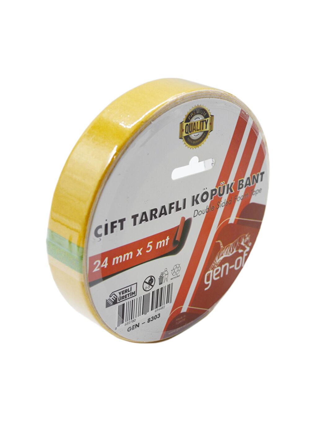 Çift Taraflı Köpük Bant 24x5 m (GEN-8303)-1