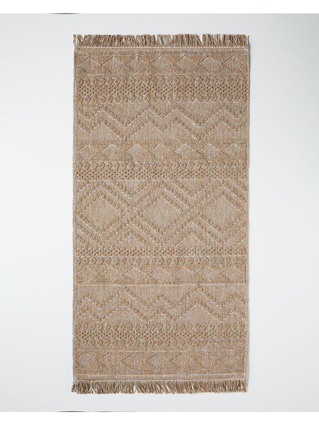 Bej Ethnic Bukle Kilim 80x150 cm Natural