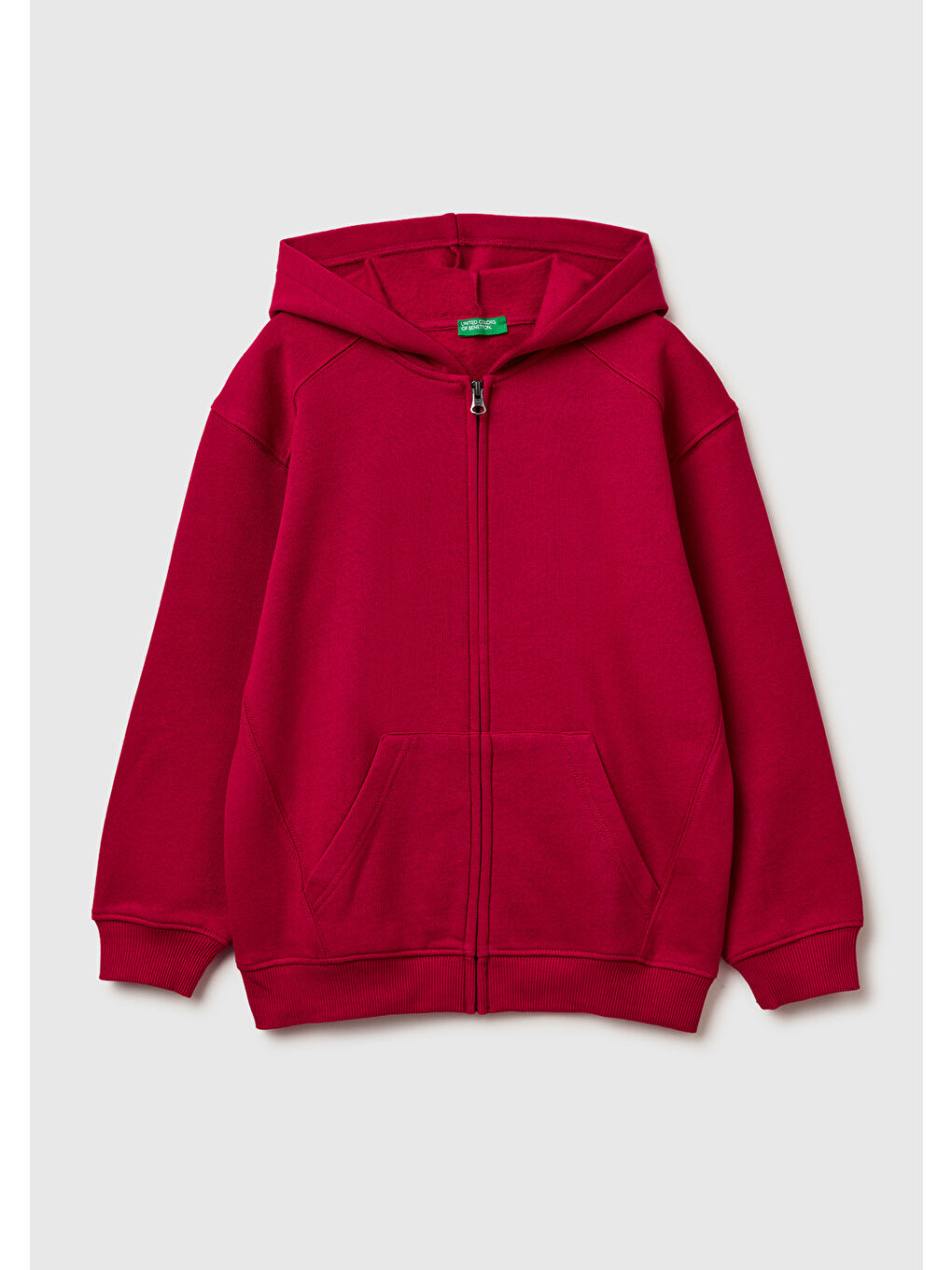 Erkek Çocuk Gri-Yeşil Baskılı Cepli Fermuarlı Kapüşonlu Sweatshirt