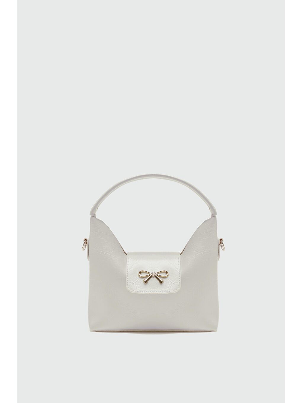 Ekru Diane Kapaklı El Ve Omuz Çapraz Çanta Krem