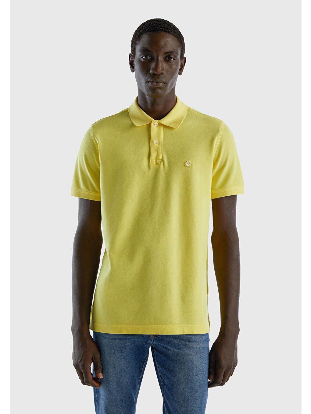 United Colors Of Benetton Erkek Sarı Regular Fit Kısa Kollu Polo Tshirt - 2