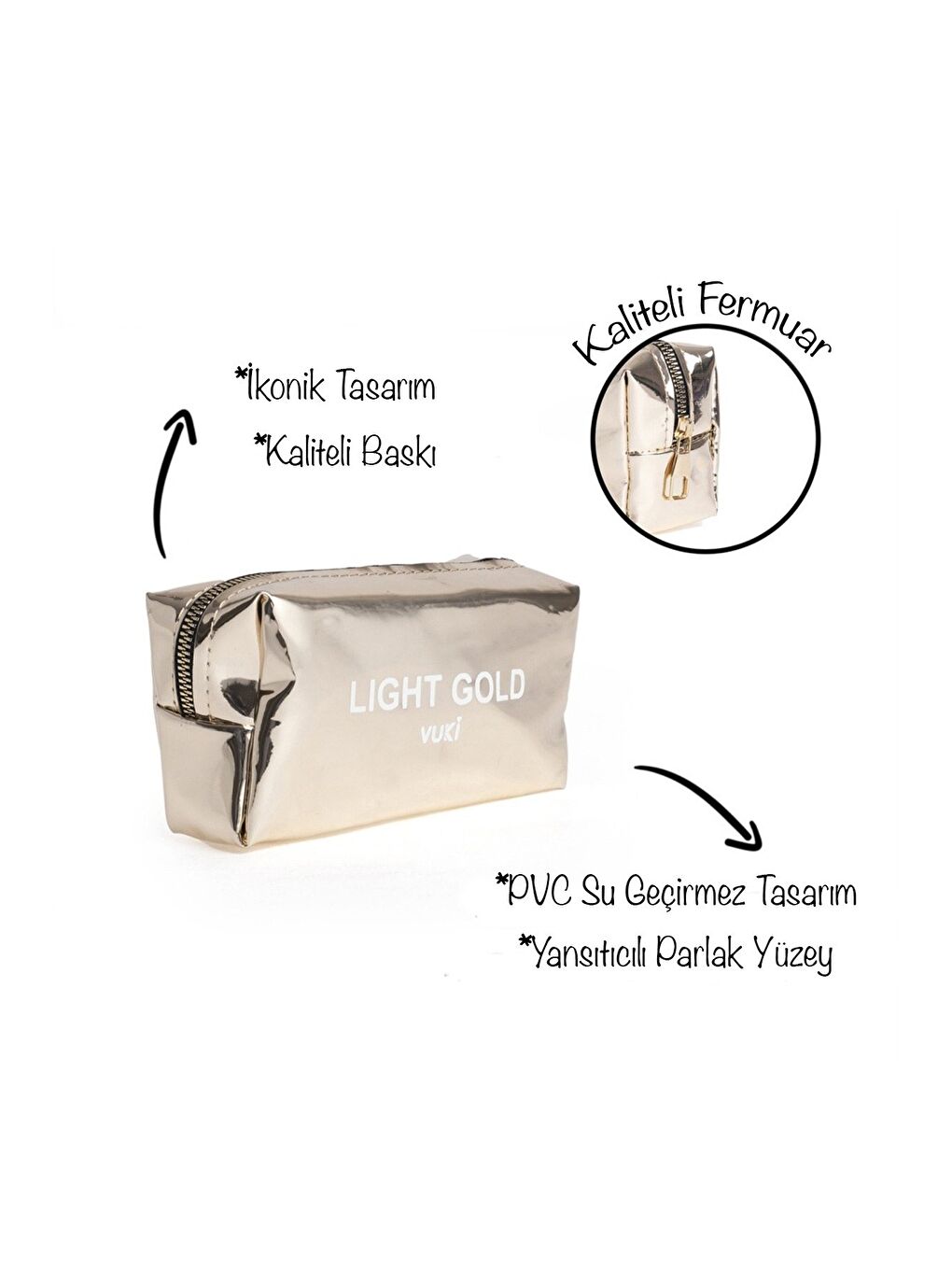 Yazı Baskılı Makyaj Çantası-1