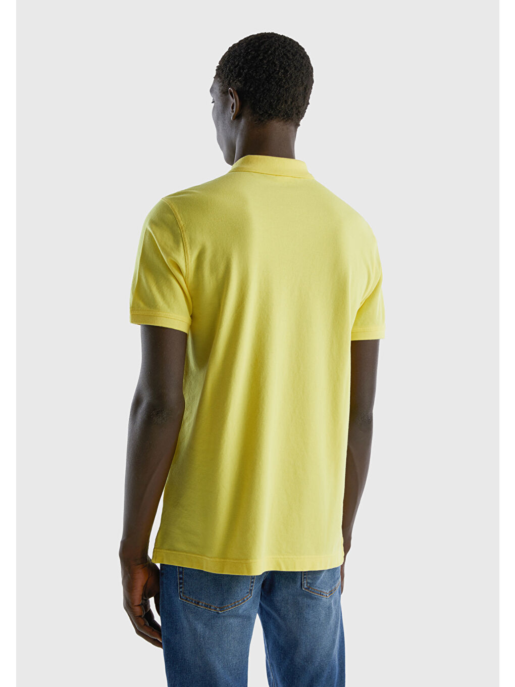 United Colors Of Benetton Erkek Sarı Regular Fit Kısa Kollu Polo Tshirt - 5