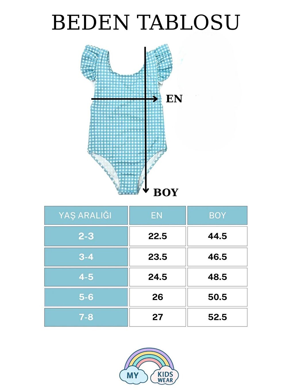 Mavi Kız Çocuk Fırfır Detaylı Tasarım Çapraz Askılı Mayo 12729-1