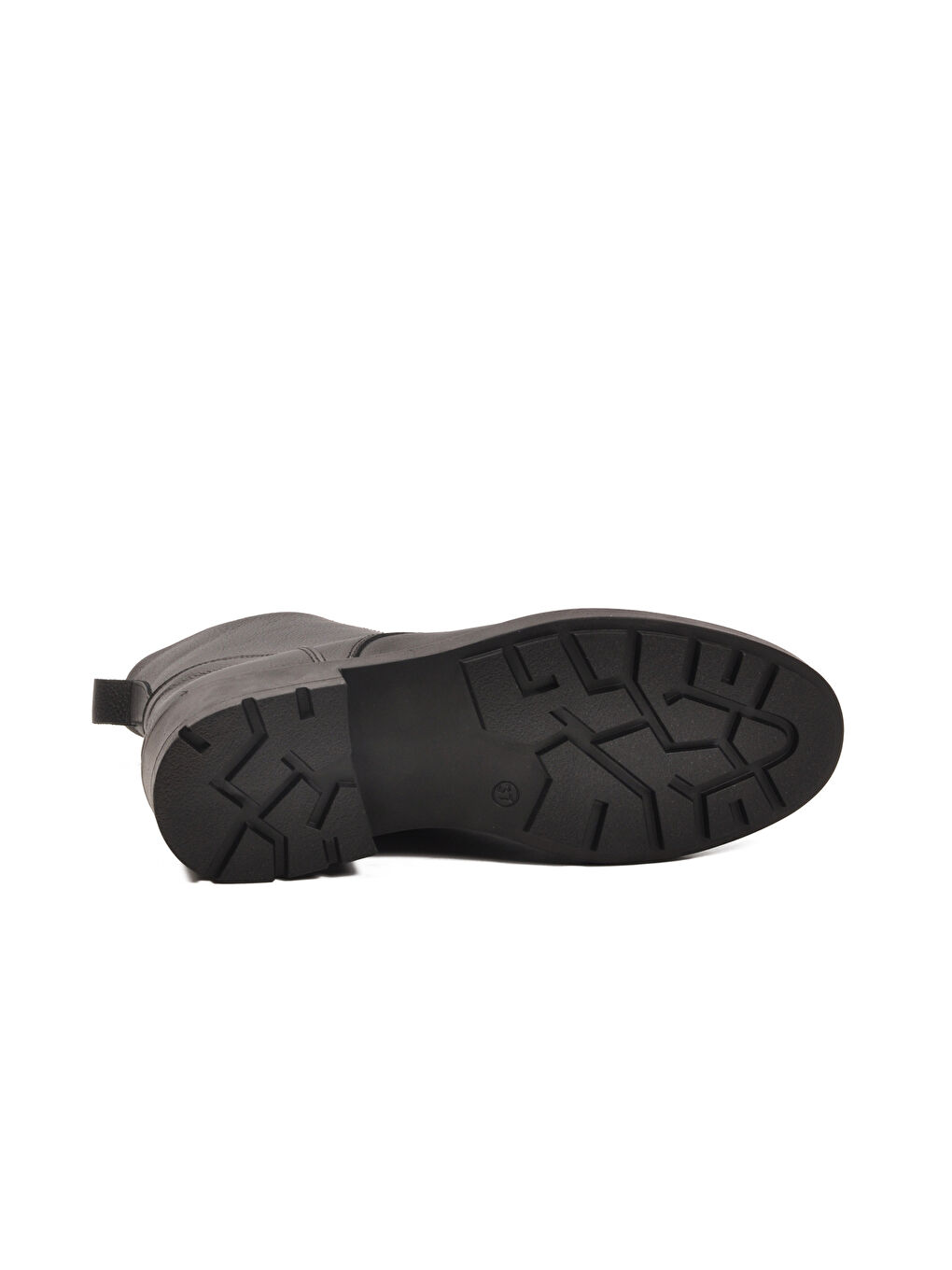 Siyah Hakiki Deri Fermuarlı Kadın Bot 24102-1 Z-4