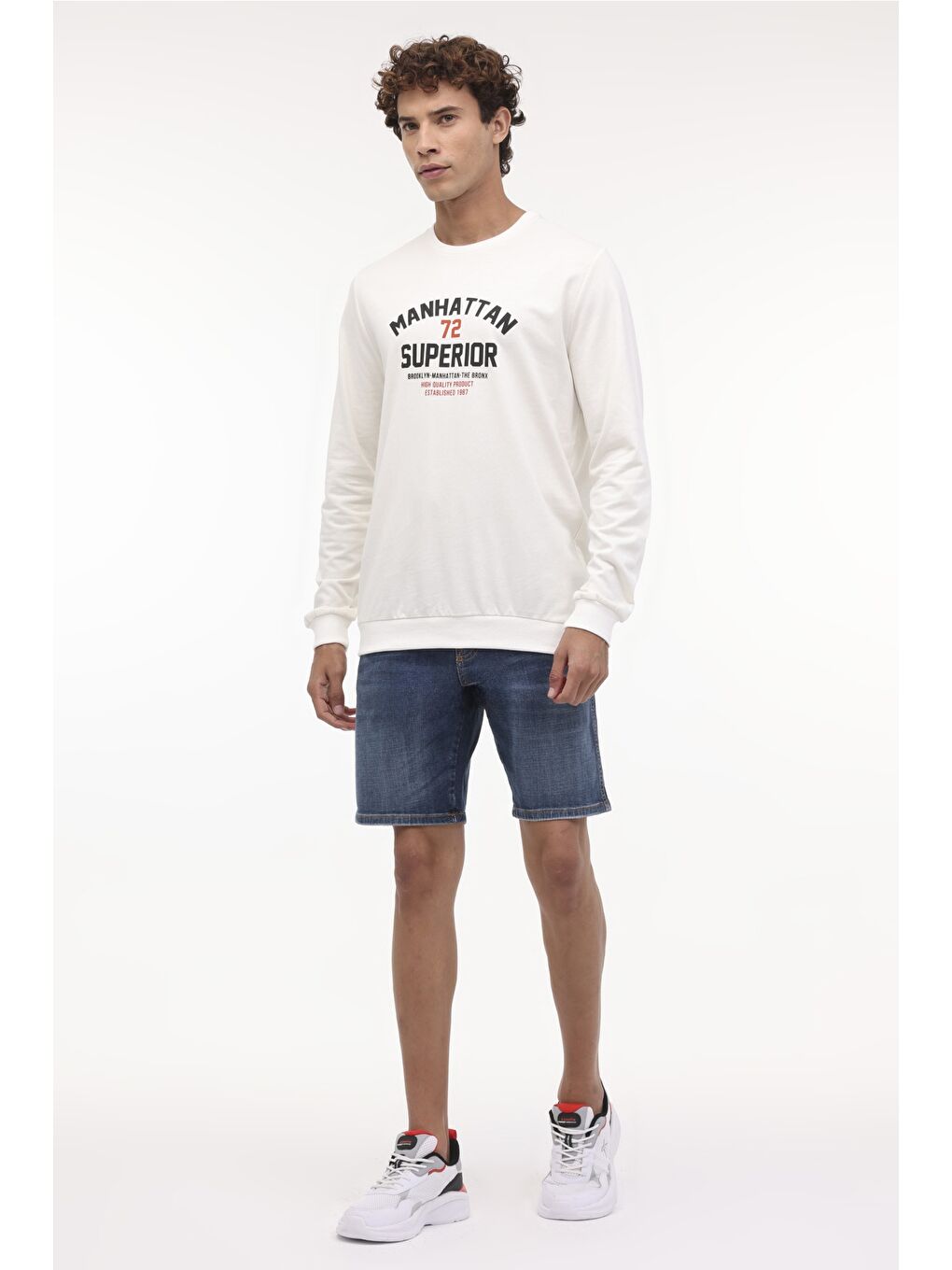 Kinetix Bej ML LEW 16LEW01 4PR Ekru Erkek Sweatshirt - 2