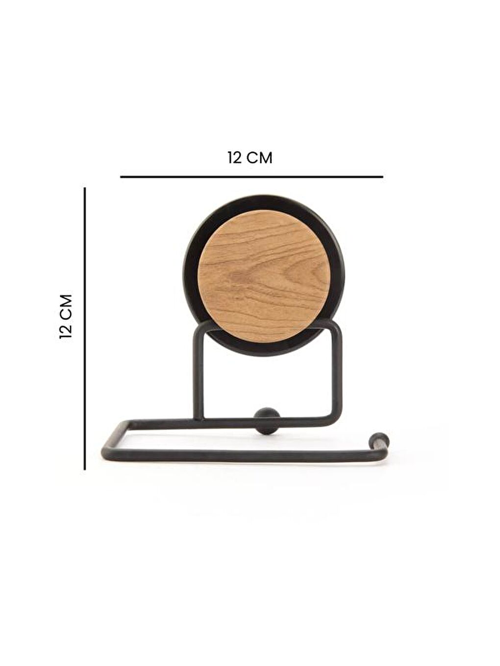 Wc Kağıtlığı - Siyah - 12 cm-4