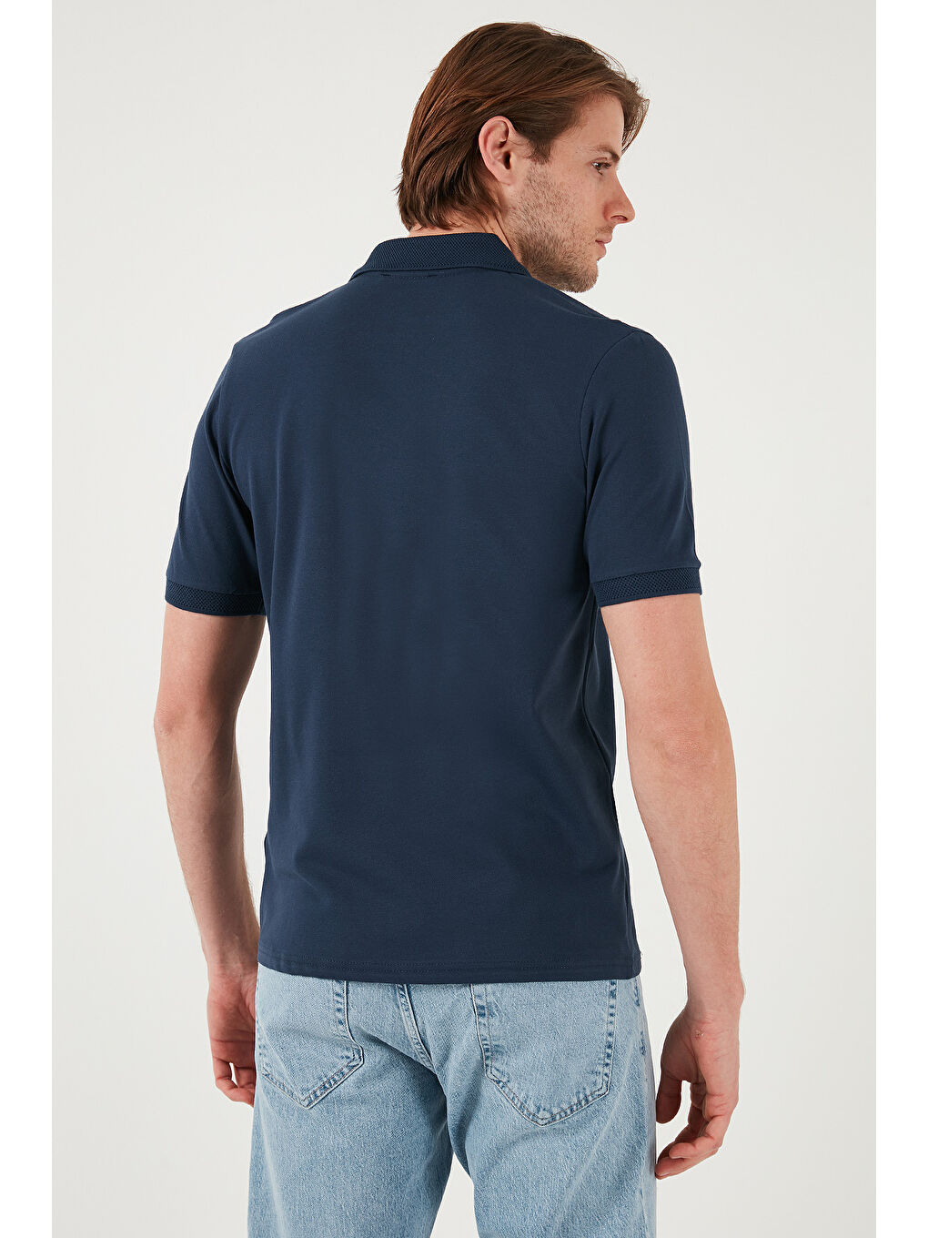 Buratti Indigo Pamuklu Regular Fit Yarım Fermuarlı Erkek Polo Yaka T Shirt 5901029 - 5