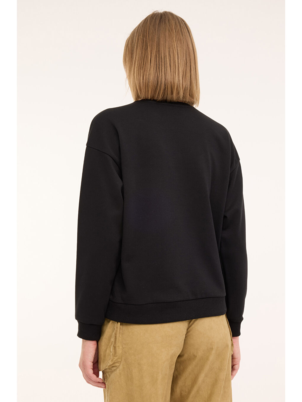 WB C NECK 16SN82 4PR Siyah Kadın Sweatshirt-1