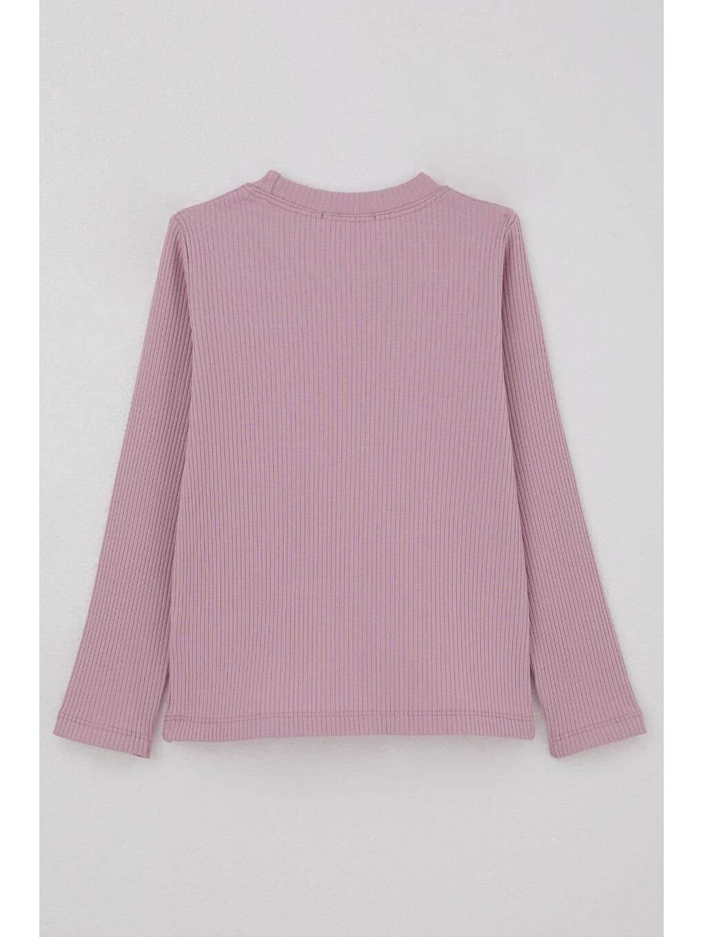 Kız Çocuk Uzun Kollu Tişört Fiyonk Aksesuarlı Lila (8-12 Yaş)-4