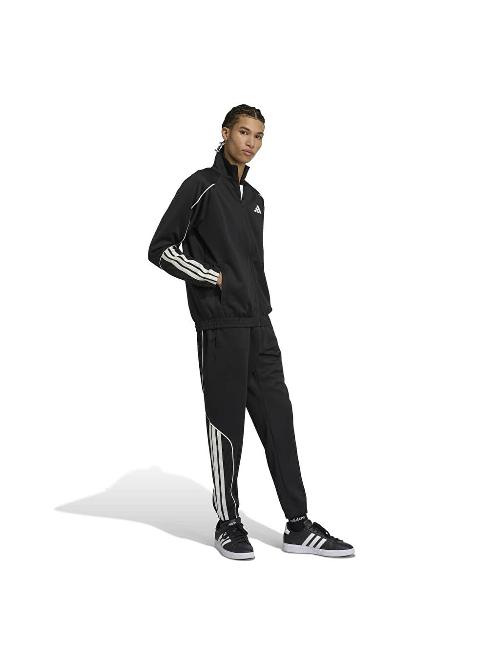 Stadium 3 Stripes Erkek Siyah Eşofman Takımı-1