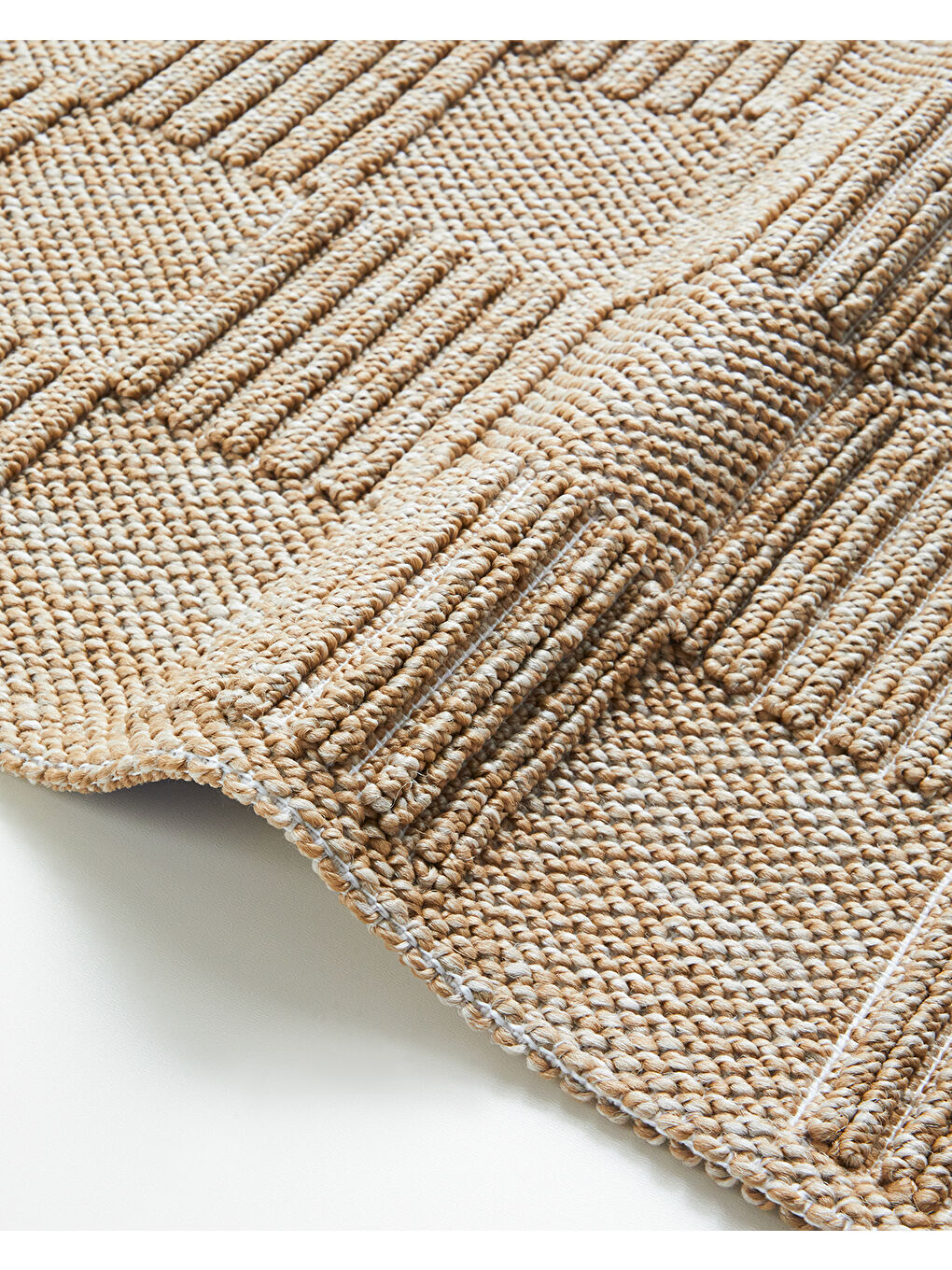 Bej Checker Bukle Kilim 80x150 cm Natural-2