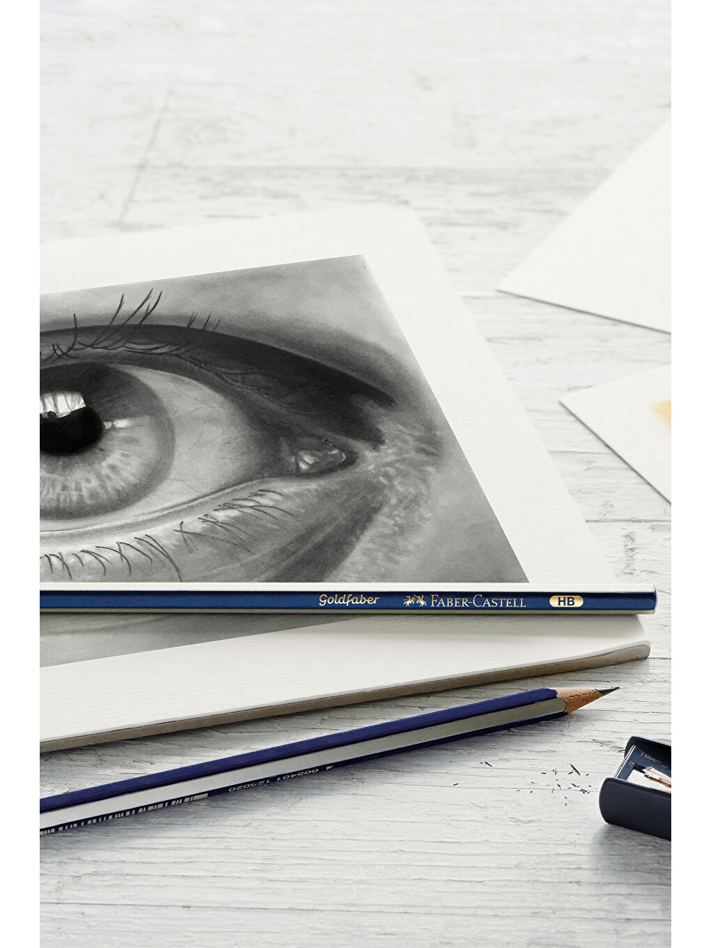 Klasik Sketch Seti 6 Parça, Goldfaber 2B Kalem, Pitt Monochrome, Pitt Pastel, Karıştırma Kalemi-3