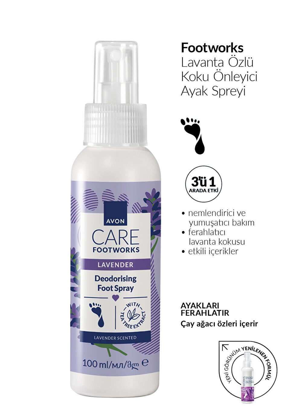 Footworks Lavanta Özlü Koku Önleyici Ayak Spreyi 100ml-1