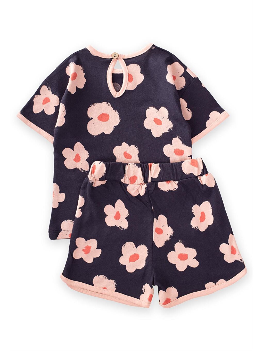 Lacivert Kız Çocuk Desenli Takım-1