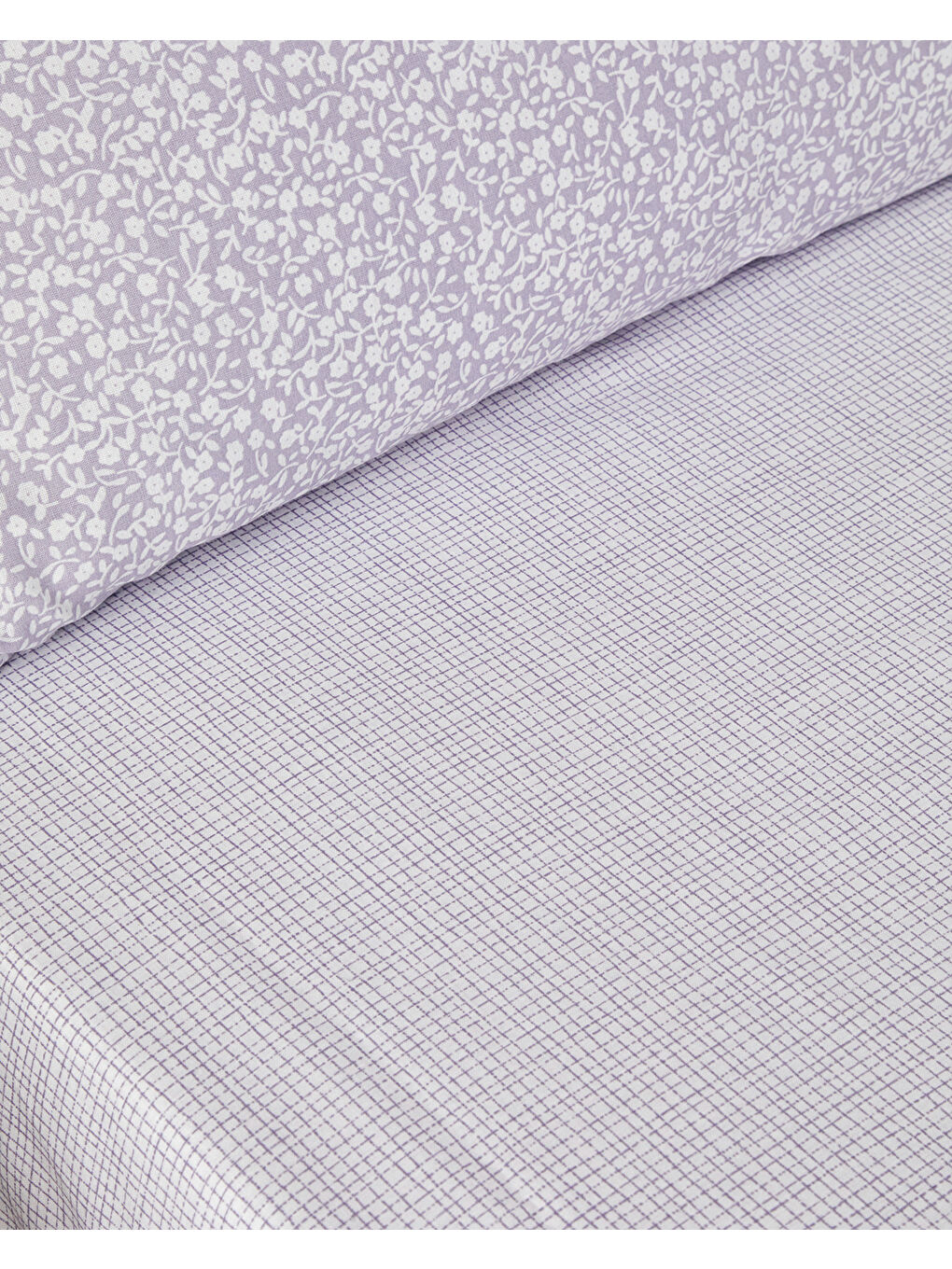 Mor Lush Blooms Kolay Ütülenir Çift Kişilik Nevresim Takımı 200x220 cm Lila-Yeşil-4