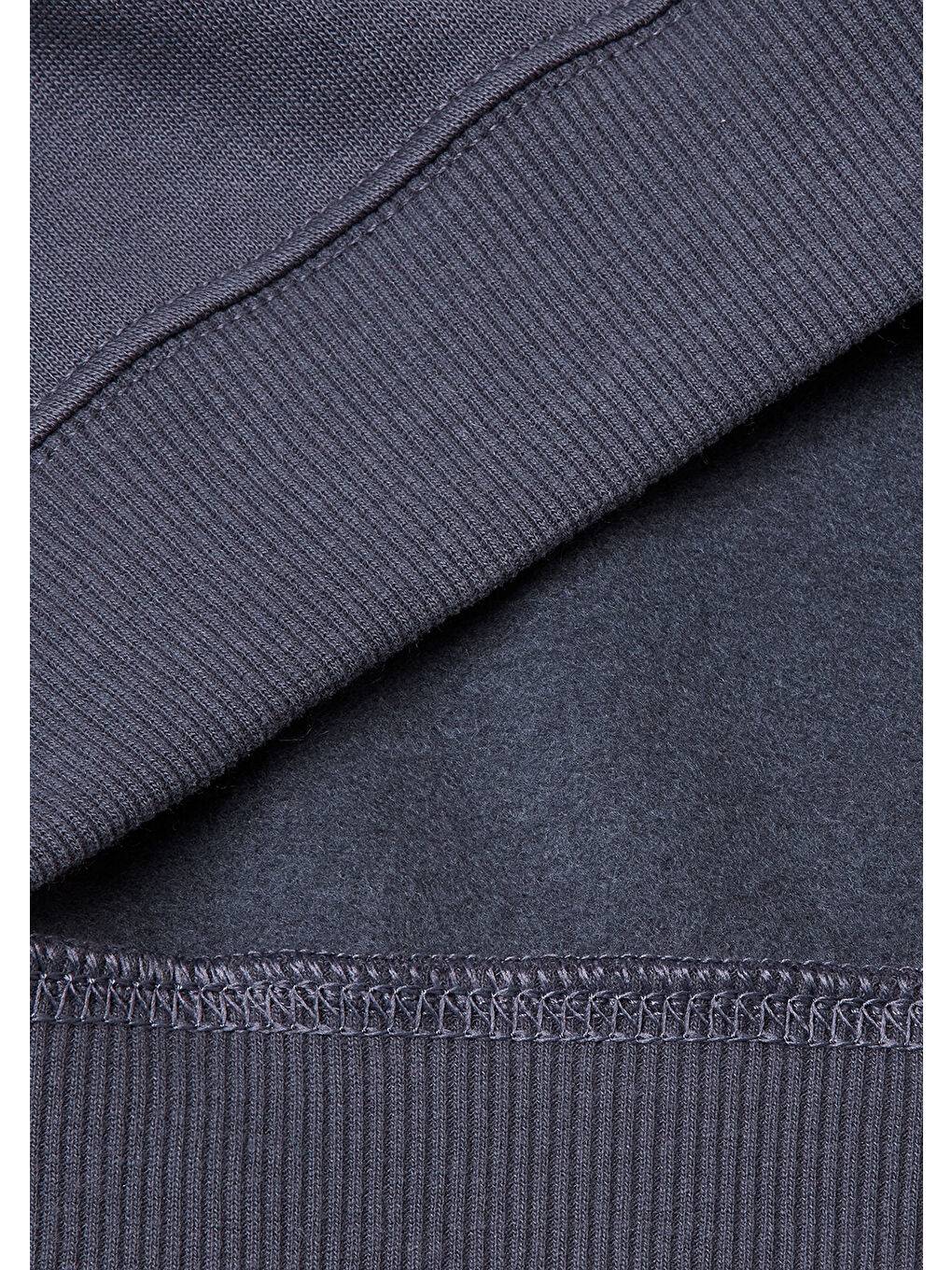 Erkek Çocuk Koyu Gri Önü Baskılı Düşük Omuzlu Kapüşonlu Sweatshirt-2