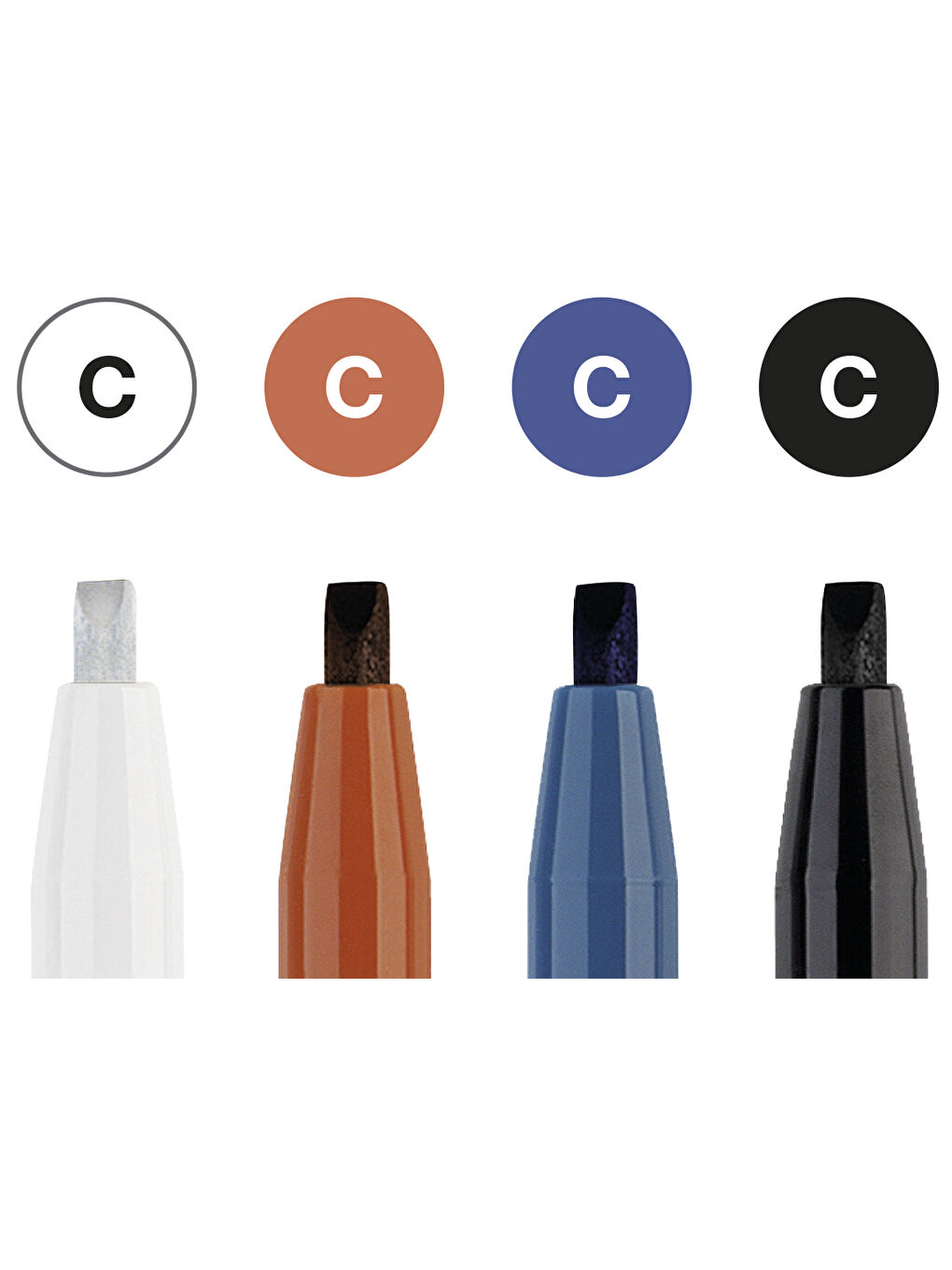 Pitt Kaligrafi Çizim Kalemi Seti 4’lü,2 mm Kesik Uç,Kalıcı Hint Mürekkebi, Solmaya Dayanıklı, 4 Renk-1