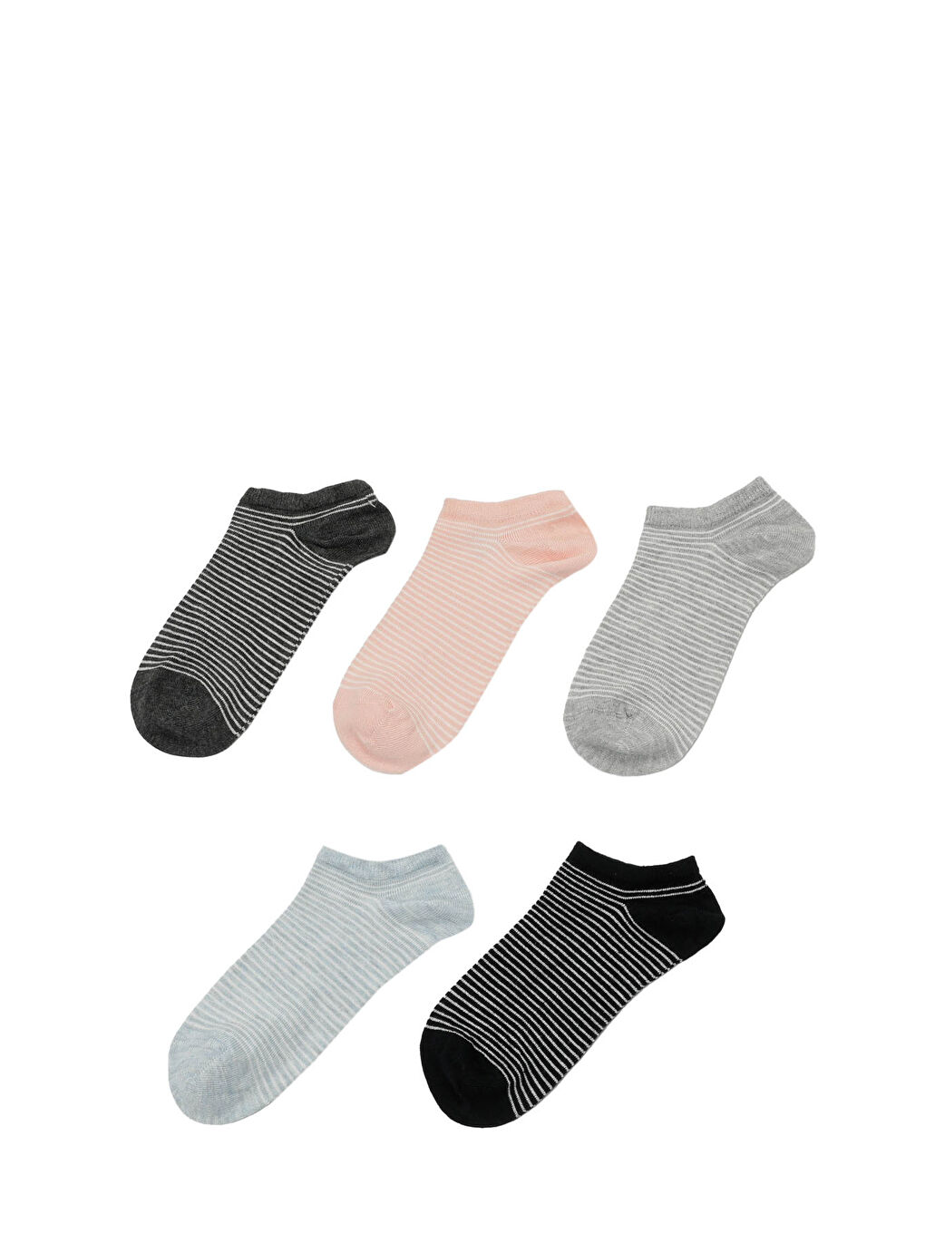 Karışık NKS 5 LI PTK-W 4FX Çok Renkli Kadın 5'li Patik Çorap