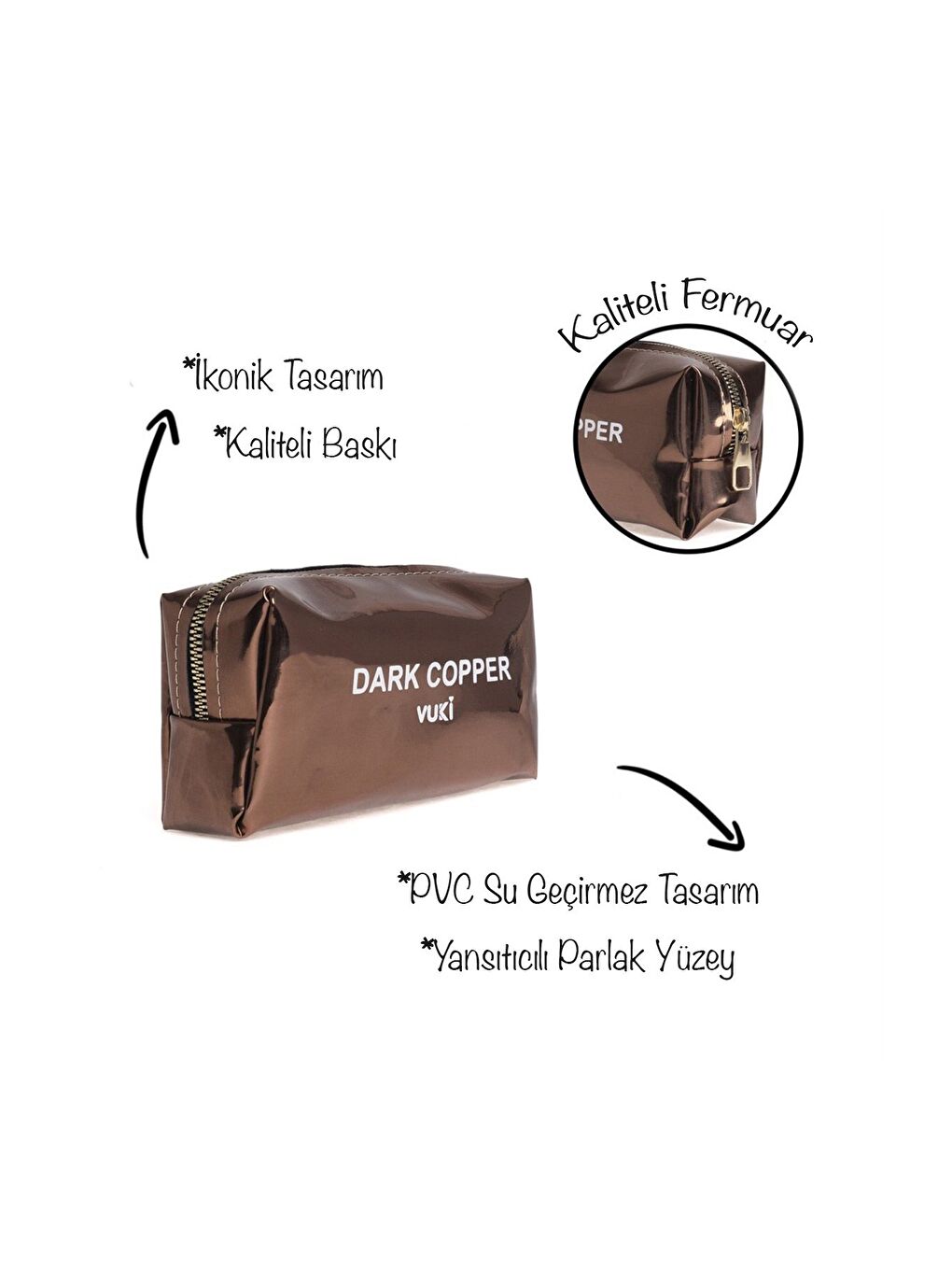 Yazı Baskılı Makyaj Çantası-2