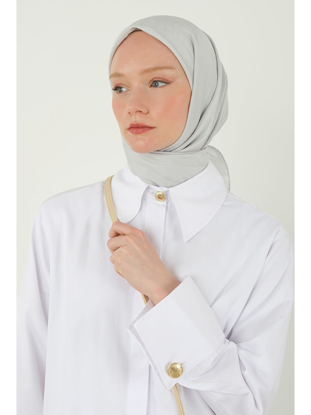 Soft Kraş Eşarp Buhar Gri